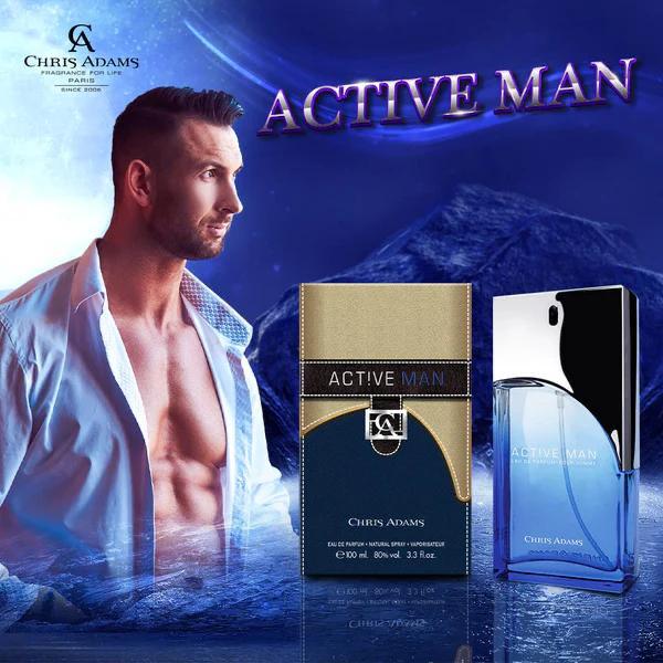 Chris Adams Active Man Men’s Perfume 100ml – Fresh & Long Lasting Fragrance