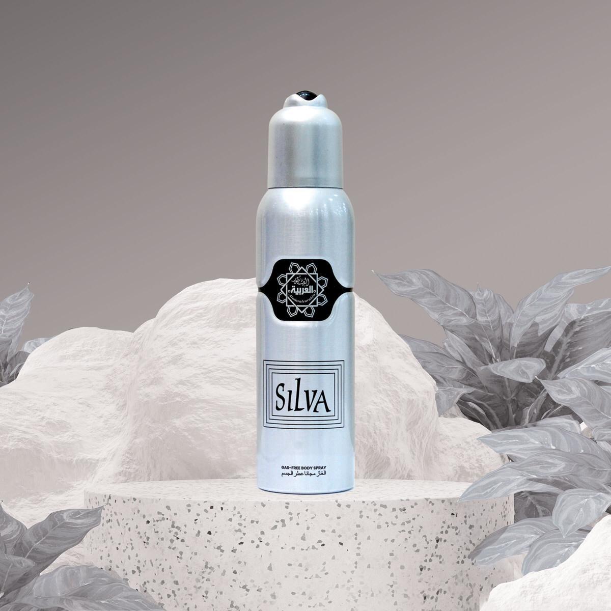 Al Arabia Gas Free Silva Body Spray 120ml – Fresh Woody Long Lasting Perfume Spray for Men & Women