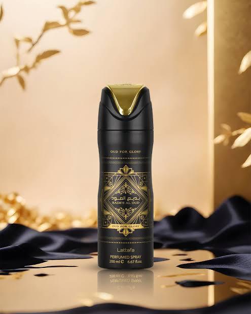 "Lattafa Badee Al Oud 200ml – Signature Body Spray for Men & Women"