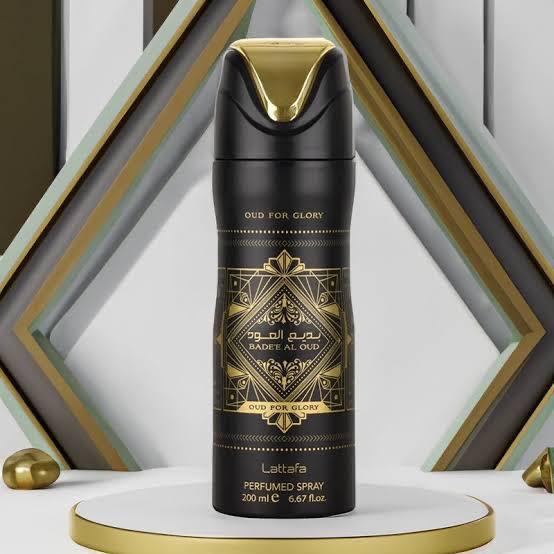 "Lattafa Badee Al Oud 200ml – Signature Body Spray for Men & Women"
