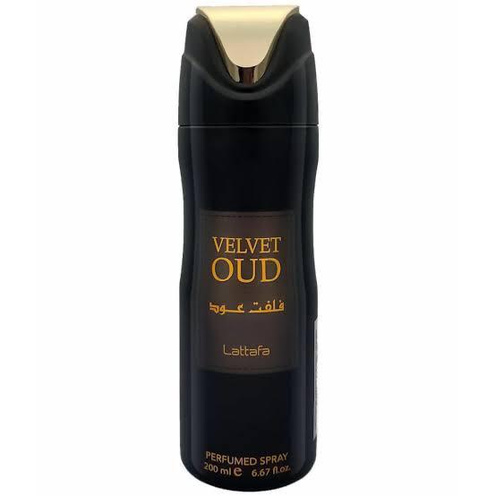 "Lattafa Velvet Oud 200ml – Signature Body Spray for Men & Women"